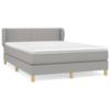 VidaXL Divan Bed with Mattress Light Grey 140x190cm Fabric - Model 3126717