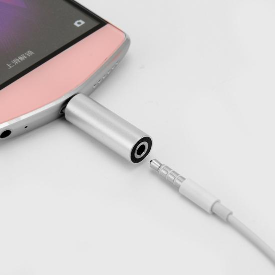 Portable Aluminum Alloy Type-c to 3.5mm Jack Earphone Audio Converter Adapter