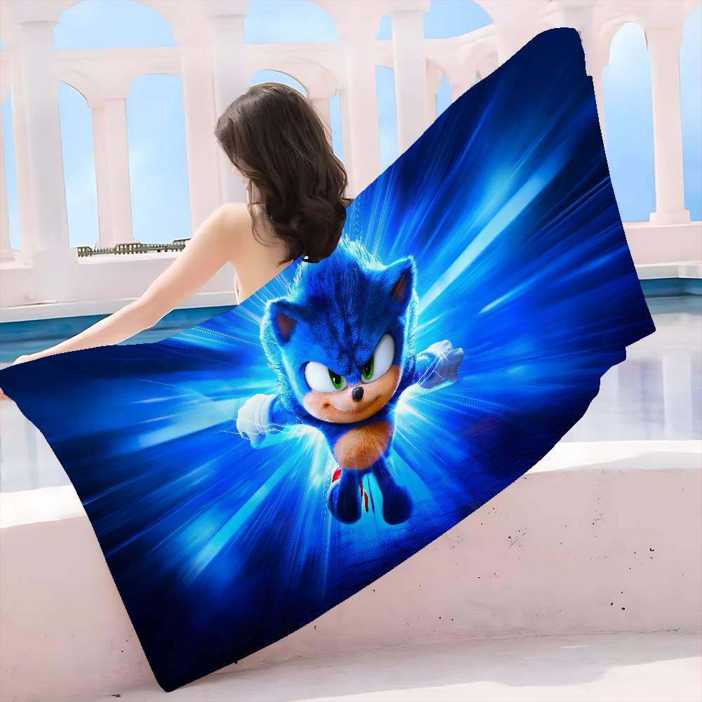 S-Sonics The H-Hedgehogs Microfiber Blanket Quick Drying Beach Towels Oversized Printing Super Absorbent Pool Towel Blanket