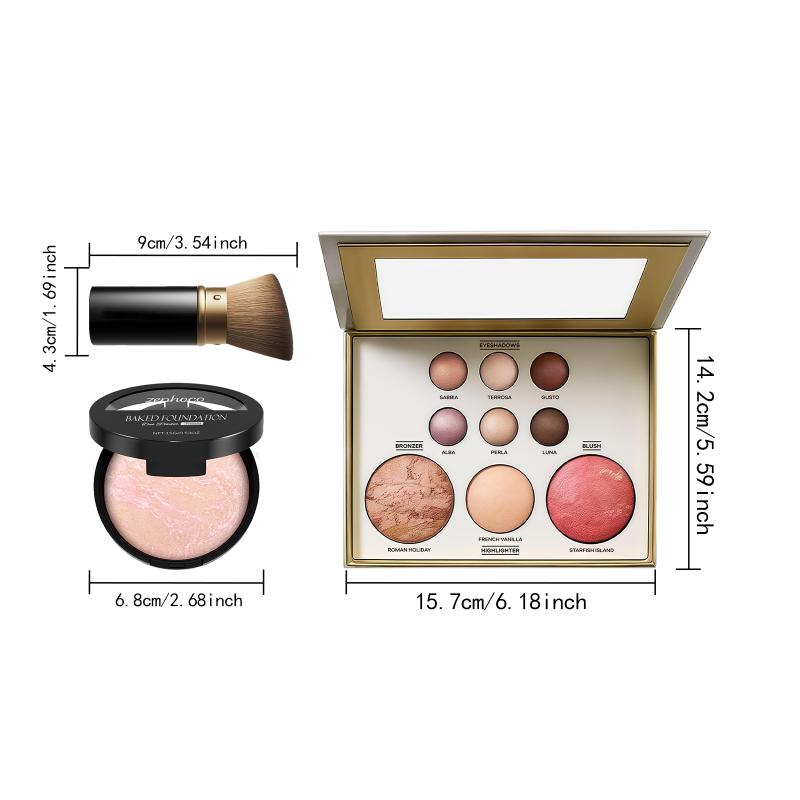 Multifunction Makeup Palette All in One Eyeshadow Blush Highlight Compact for At Home and Work Use