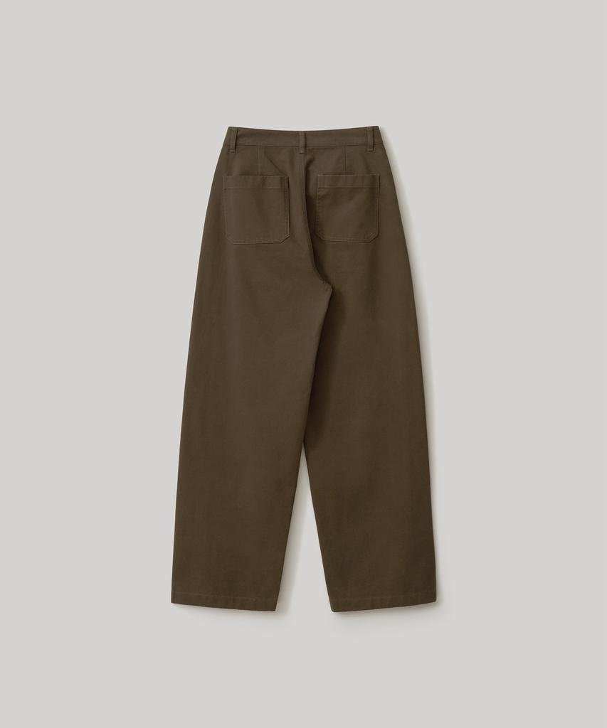 Another Office Woman W. Heavy Twill Curved Pants (Brown)