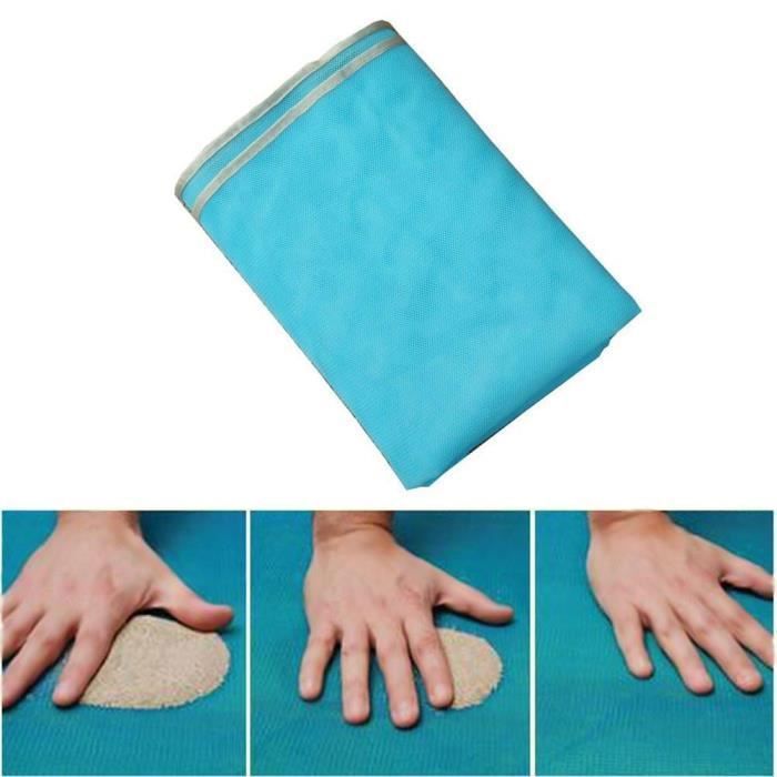 Blue Beach Mat 150 X 200 Cm - Sand-proof Towel with 4 Stakes for Beach Camping Picnic TOILET HOUSE