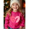 Valentine'S Day Girls' Autumn And Winter Fashion Fleece Sweatshirt 67 IN LOVE BRUH Heart Cartoon Pattern Print Loose Casual Long-Sleeve Sweatshirt