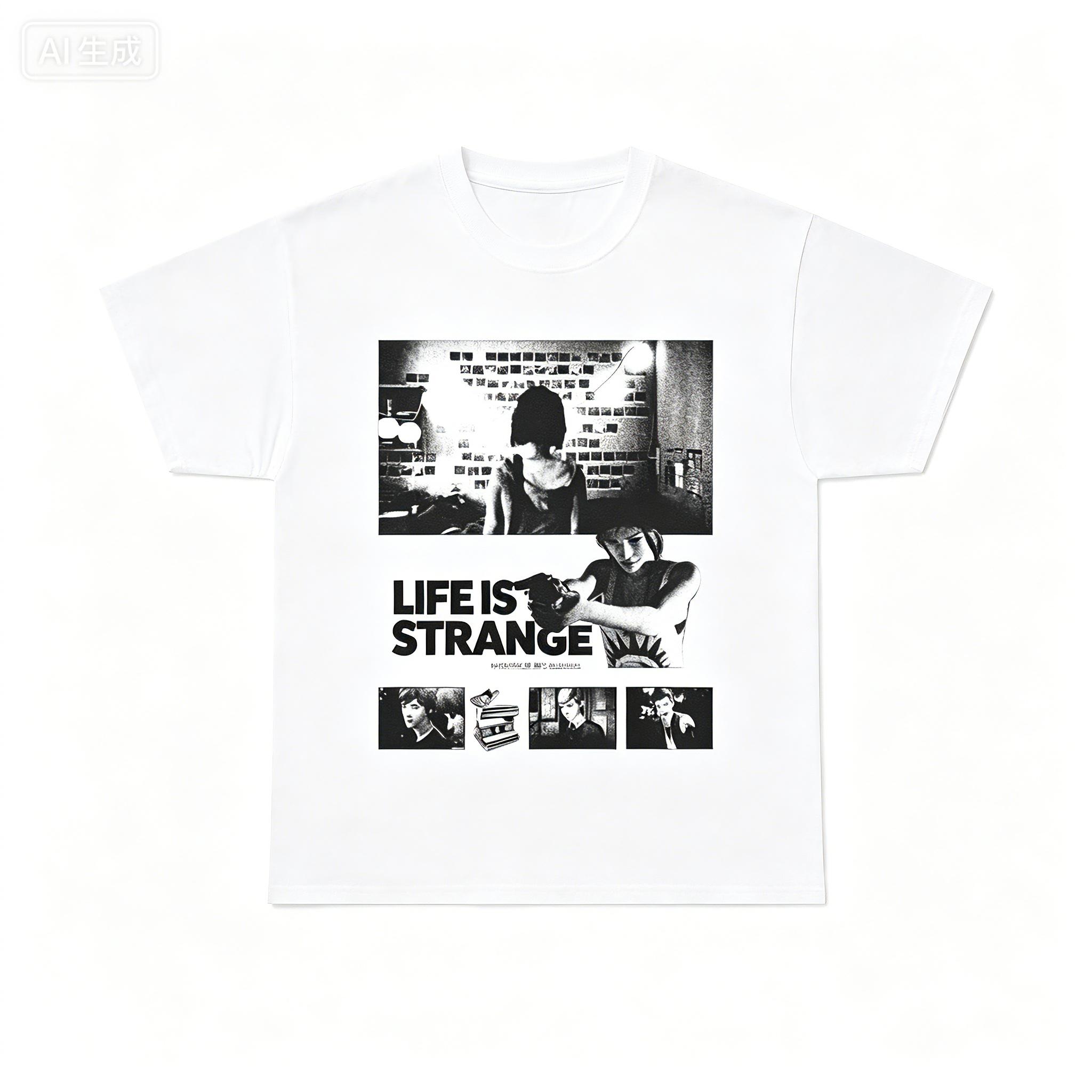 

Life Is Strange Inspired Gaming Brutalism Graphic 2026 Summer Cotton TShirt Comfortable HighQuality ION Y2K 4XL