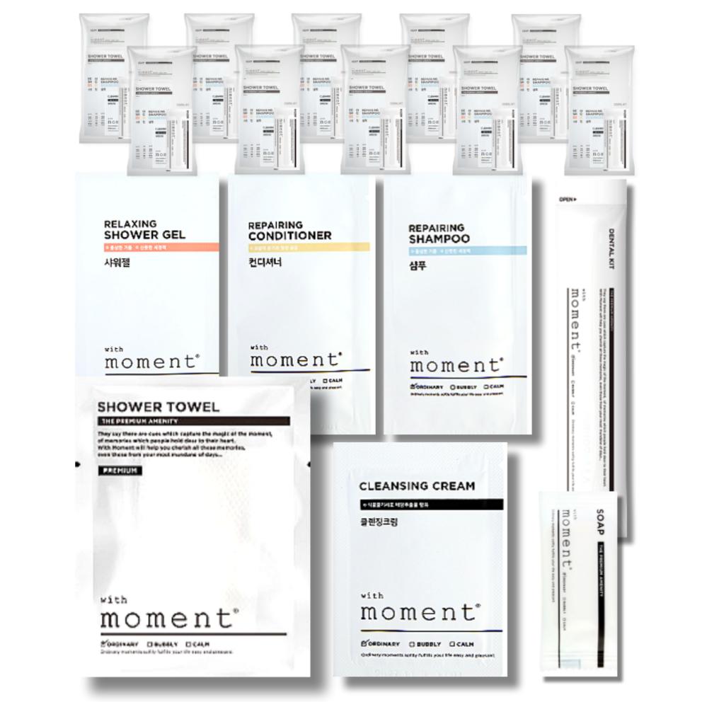 Ruina Travel Disposable Toiletries Amenity 8-Piece Set, 10 Sets