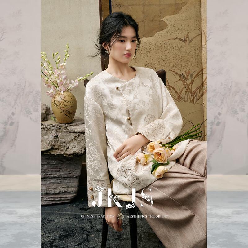 

Куртка JK&JS из тенселя и льна с вышивкой в новом китайском стиле L