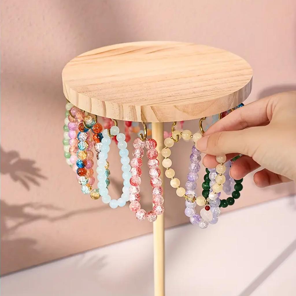 1pc,Wooden Jewelry Rack, Necklace, Earring, Pendant Display Rack, Jewelry Manager, Jewelry Hook, Multifunctional Storage Rack
