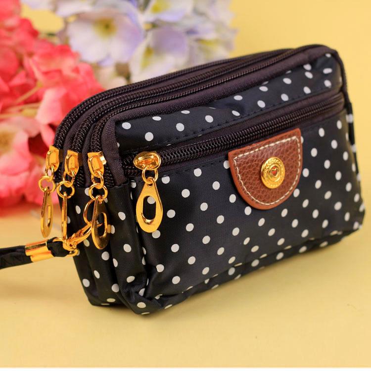 Women's Wallet Canvas Four Zippers Handbags Large Capacity Solid Female Clutch Phone Bag Portable Women Purses Card Holder