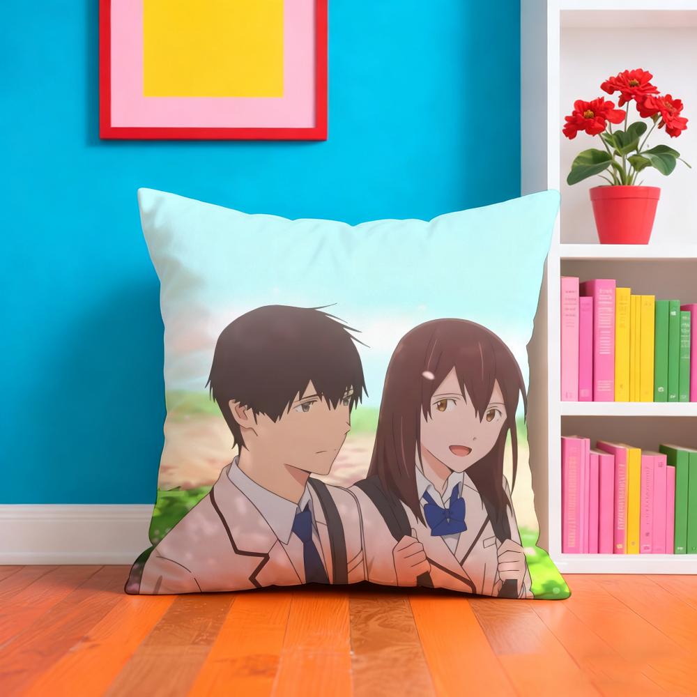L Want To Eat Your Pancreas Cushion Cover Pillow Case Plush Fabric Soft Double Sided Print Home Sofa High Quality Cushion