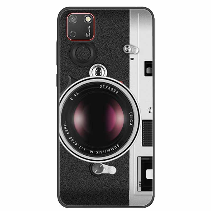 For Huawei Y5P Case Black Bumper Silicone TPU Soft Phone Cover For Huawei Y5P 2020 DRA-LX9 Y5 P Case Cartoon Fundas Y 5P