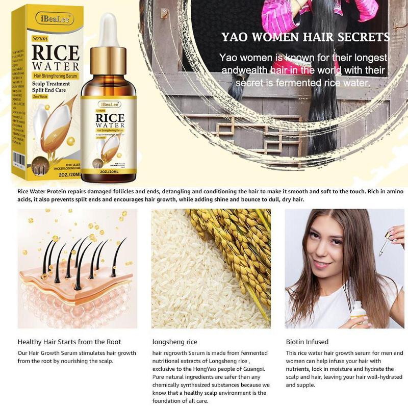 Fermented Rice Essence Hair Conditioner Hair Growth Rice Water Serum Hair Care