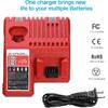 Powerextra 18V Replacement Rapid Charger for Milwaukee M12 & for M18, Compatible with
