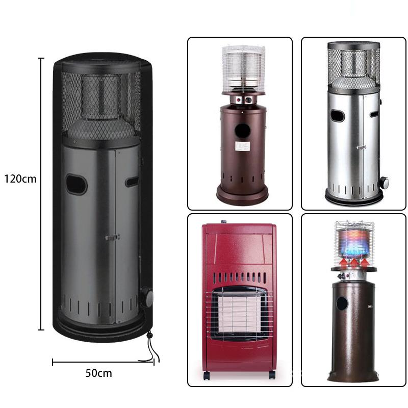 210D Patio Heater Cover Waterproof Universal Garden Gas Heater Cover Protector Storage Bag Outdoor Sun-proof Heater Dust Cover