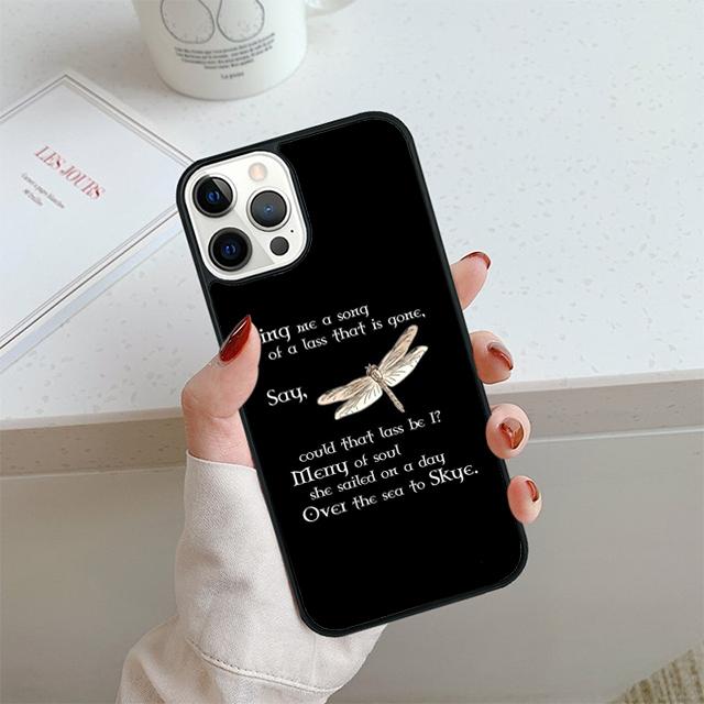 Outlander Sassenach Libelle Handyhülle Für iPhone 17 Air 14 15 16 16e 13 12 Max Hülle Für Apple 11 Pro Max Plus Coque