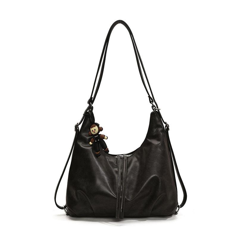 

Рюкзак женский новая сумка-тоут повседневный универсальный большой вместимости на плечо no pendant чёрный