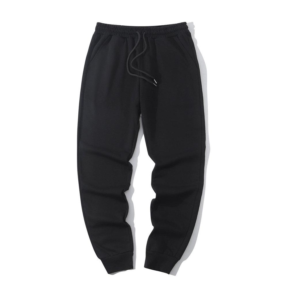 Men Cotton Jogger Pants With Drawstring Waist For Casual Sports And Autumn Wear