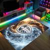 Leeds United Football Design Crystal Velvet Carpet Cozy Non?Slip Printed Rug For Bedroom Living Room Entrance