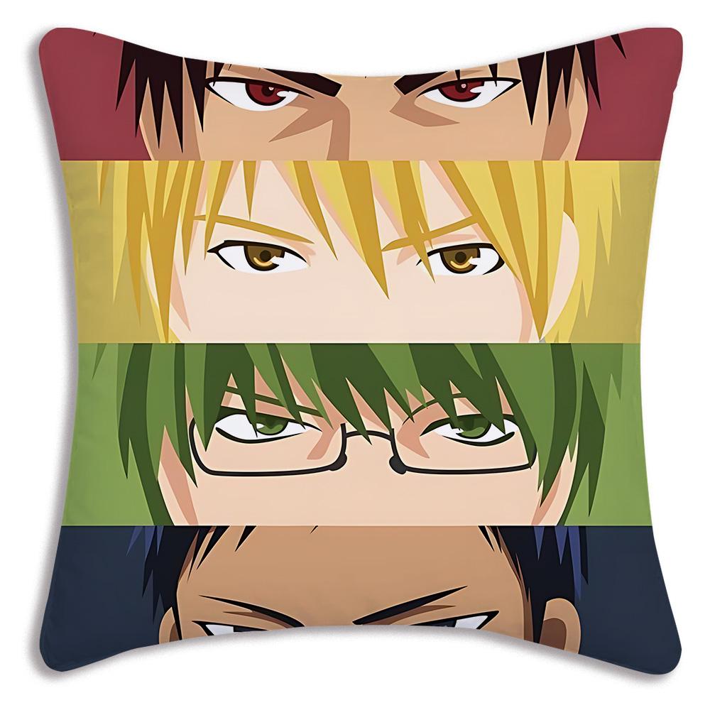 Anime For Kurokos No Baskets Pillow Covers Cartoon Sofa Decorative Home Double-sided Printing Short Plush Cute Cushion Cover