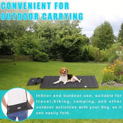 Foldable Pet Mat 100x70cm Portable Cat Dog Sleeping Pad with Storage Bag for Indoor Outdoor Camping Travel All Season Use