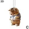 Pingente Chaveiro Decorativo de Carro Gato Fofo Acrílico Plano 2D