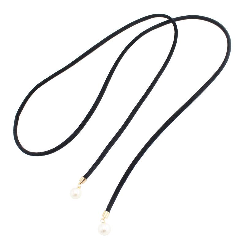 Women'S Pearl Flannel Knotted Thin Belt Dress With Simple Decoration Women'S Pearl Pendant Waist Chain