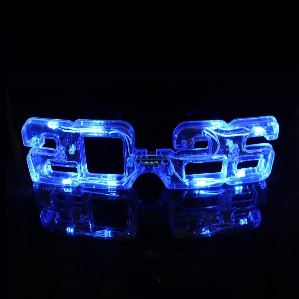 Square Shape 2026New Year Glow Glasses Number New Year Party Glasses  Decorations
