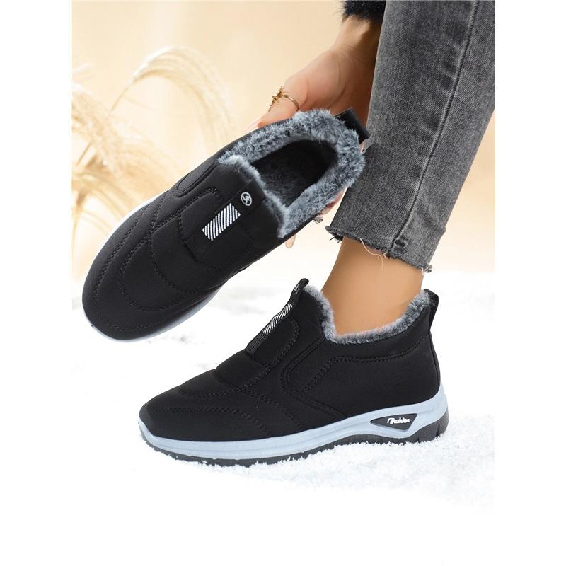 

Женские зимние теплые и удобные плюшевые хлопковые туфли, сноубутсы 38 чёрный