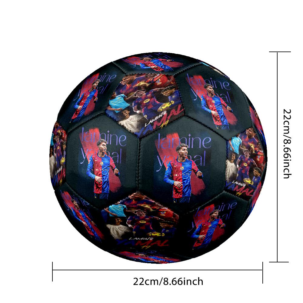 Lamine Yamal 19 Lamine Gonalons Fc Barcelona Soccer Ball Size 5 Football Machine Sewn Indoor/Outdoor Training and Matches Surprise Collection Gift