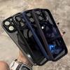 Luxury Magnetic Metal Bumper Protection Case Shelluxe for IPhone 16 15 14 Plus 13 12 Pro Max Cases Translucent Hard Phone Cover