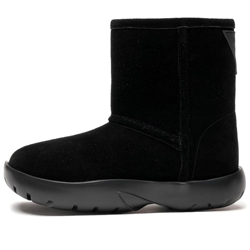 

Женские зимние ботинки 2023 года с подкладкой из овечьей шерсти — бархатные, толстые, теплые, хлопковые ботинки с толстой подошвой 37 чёрный