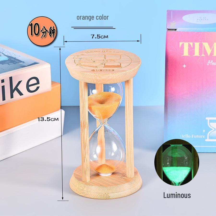 Clessidra Timer Resistente per Bambini: Ornamento rotondo in legno 1-30 Min