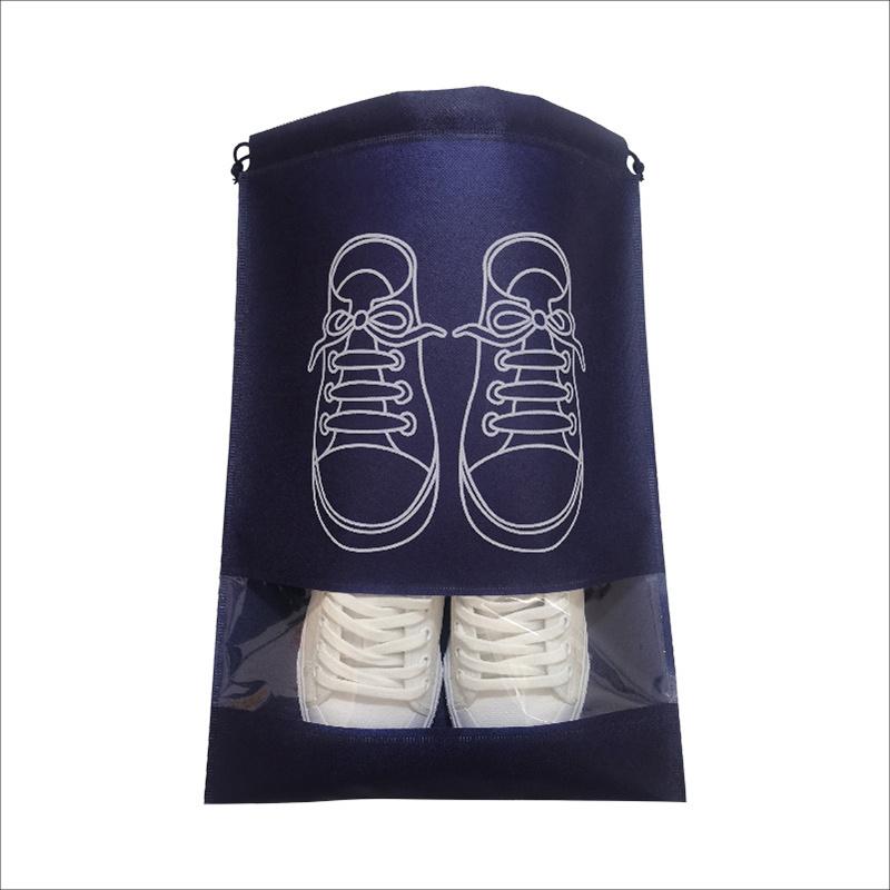 5pcs Non-woven Shoes Bag Storage Bag with Drawstring Strap Mouth Shoes Storage Bag, Shoes Dustproof Bag, Travel Shoes Storage Bag