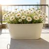 Einfacher rustikaler Eisenblumentopf mit Drainage Vintage-Blumenbehälter mit Griff Anzuchttöpfe Garten