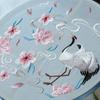 Vintage Chinese Style Round Fan Classical Hanfu Hand Fan Long Handle Silk Fan  Hanfu Cheongsam