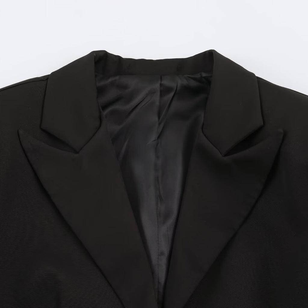European and American style, new women's clothing, fashionable, casual and fashionable, ultra-short loose suit top