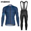 2026 Herbst Atmungsaktiv Herren Radsportset Langarm Trikot Trägerhose Schnelltrocknend Rennrad Anzug mit Taschen Frühling Herbst Radsportbekleidung Mann