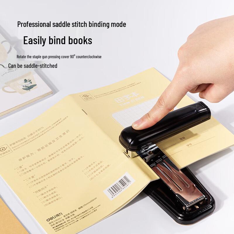 Deli 25-Page Rotating Stapler Set