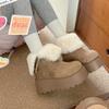 Fashion Winter Fashion Platform Thick Sole Women Fur Snow Boots Outdoor Comfort Warm Cotton Short Botas Para Mujer