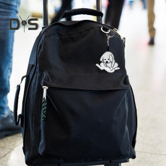 Dog Lover Prank Keychain Pendant Funny Interactive Design Rotable Ball Keyring with Smooth Bearing Key Chain Stress Relief Toy