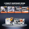 Metal Lathe Machine, 7'' x 13.78'', Precision Benchtop Power Metal Lathe, 0-2200 RPM Continuously Variable Speed, 500W Brush Motor Metal Gears, with
