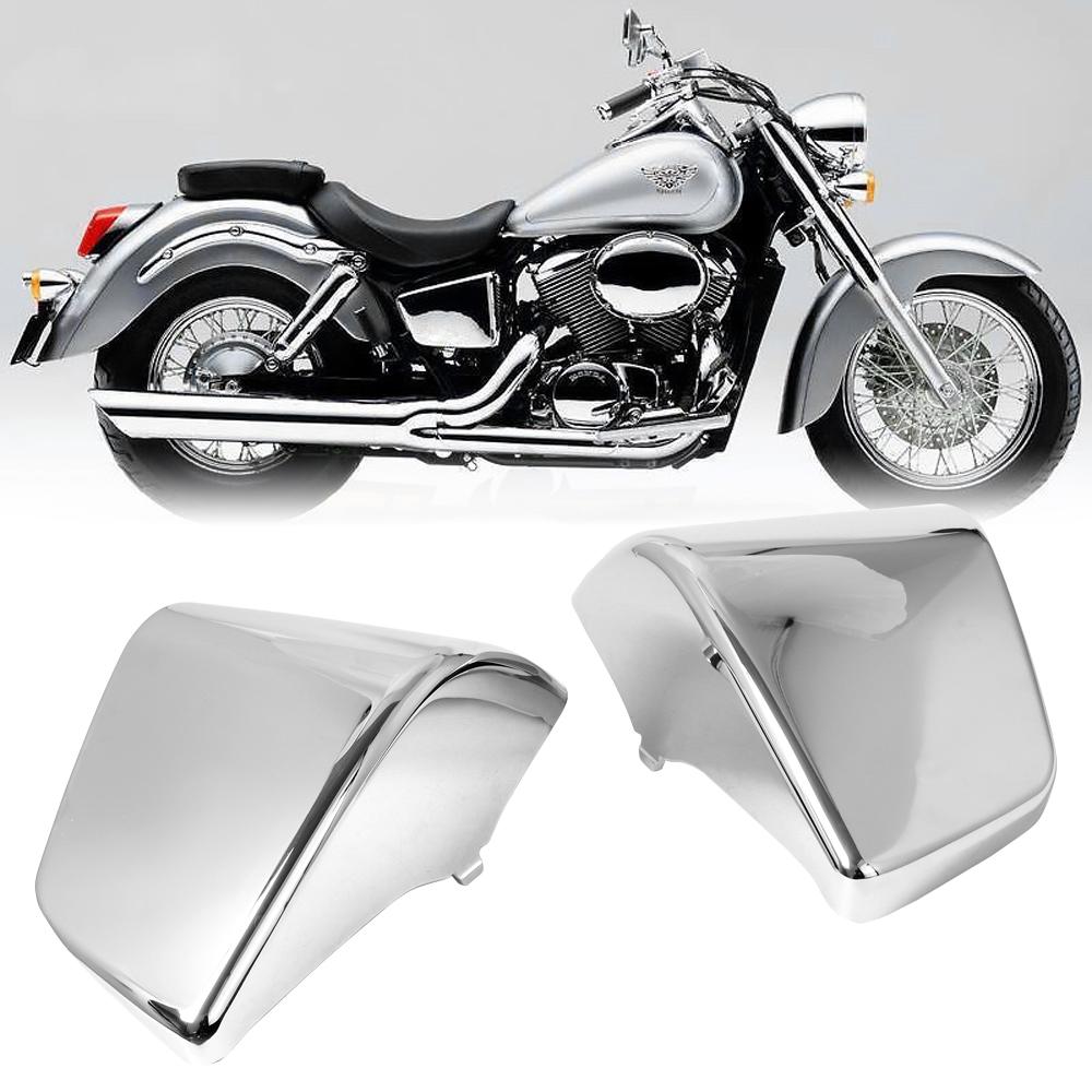 For Honda 1997-2003 1998 1999 2000 Shadow ACE VT400 VT750 VT 400 750 Motorcycle Black Chrome Battery Side Fairing Covers Cap
