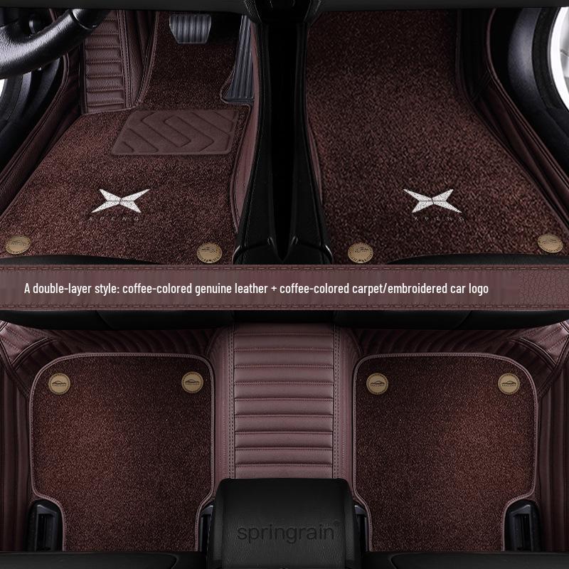 Xiaopeng P7 G3 G5 G9 Full Surround Leather Floor Mats with Car Logo