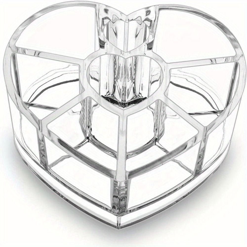 

Подставка для помады Многоячеечный ящик для хранения косметики 8-ячеечный ящик для хранения Косметичка в форме сердца Настольный love