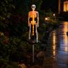 Outdoor Atmosphere Lighting for Halloween 2Pcs Solar Skeleton Stake Light, Glowing Realistic Figurine, Waterproof Powered Haunted House Decor