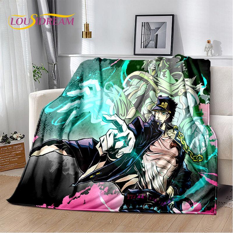 jojo's Bizarre Adventure Anime Soft Plush Blanket,Flannel Blanket Throw Blanket for Living Room Bedroom Bed Sofa Picnic Cover 3D
