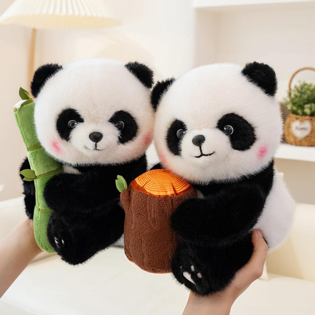 New Cute Bamboo Panda Plush Toy National Treasure Little Panda Dolls for Children, Boys and Girls Birthday Gifts