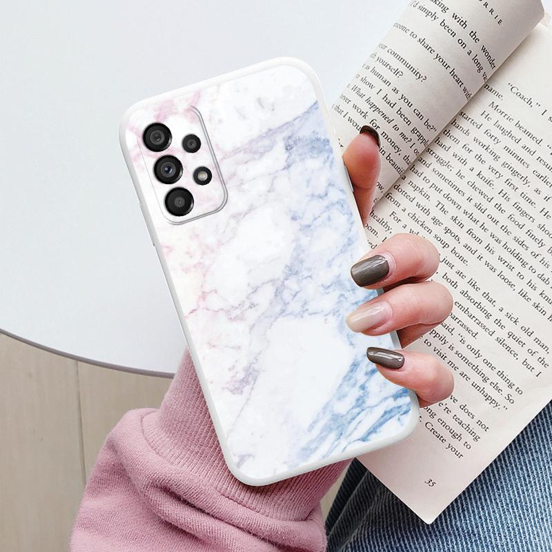 Case For Samsung Galaxy A53 5G A 53 Back Cover Protective Silicone Funda Fashion Marble Stone Texture Coque For Samsung A53 Capa