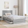 Bed Frame Grey Sonoma 100 x 200 cm Engineered Wood