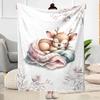 Baby Deer Illustration Blankets are suitable for living rooms,making them an ideal choice for outdoor travel and gifts.