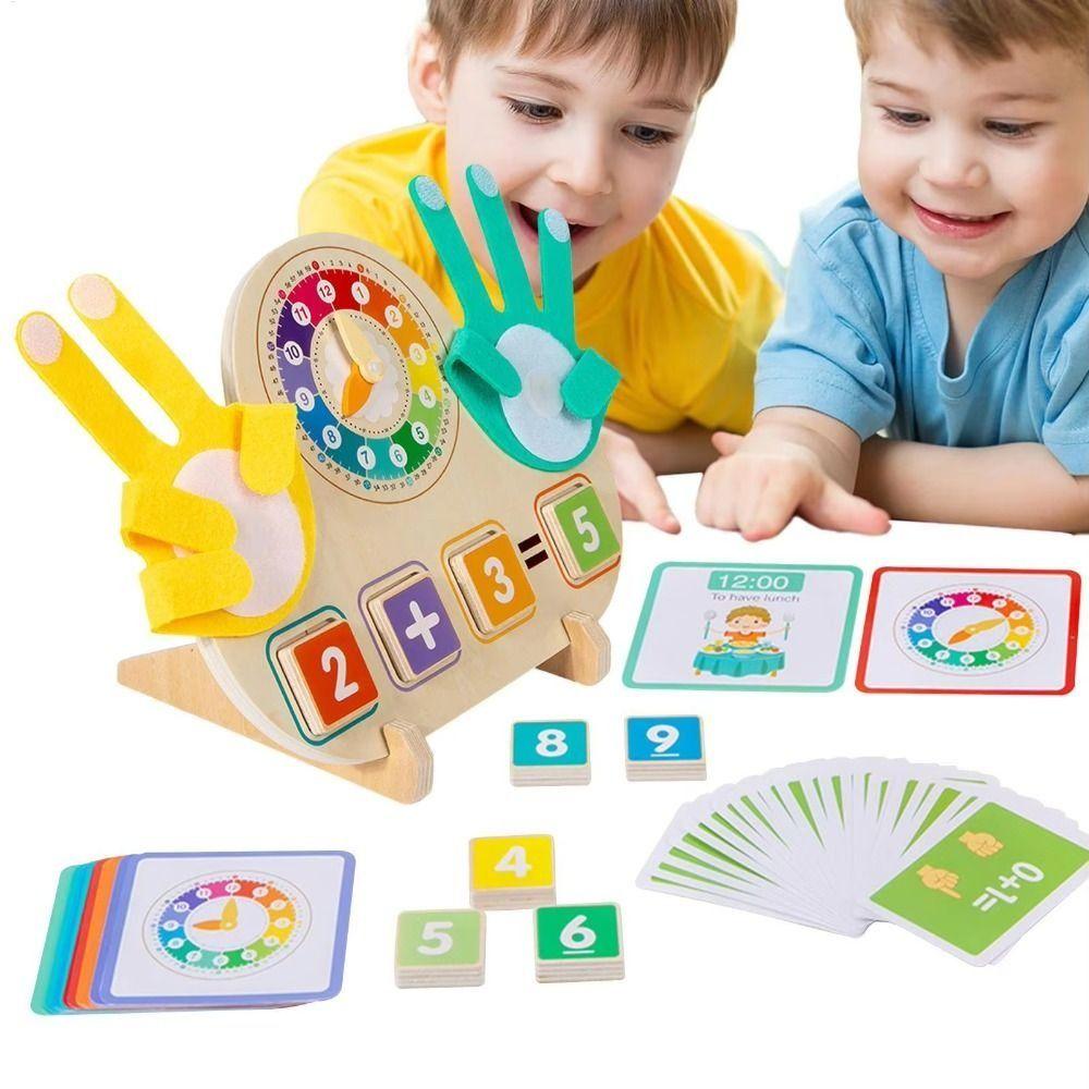 Puzzle Clock Finger Operation Kids Toy Children Counting Toys  Preschool Boy and Girl